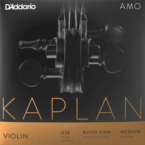Cordes De Violon D'Addario Kaplan Amo – Jeu 3/4, Tension Moyenne, Pour Son Chaud Et Riche